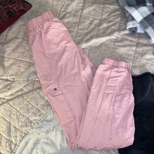 Baby pink cargo joggers, size 4